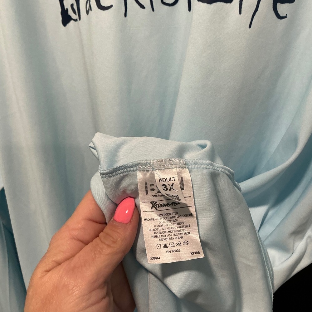 Brackish Life Performance Hoodie Xtreme-Tek 3X Light Blue Chesapeake Bay Fishing - Picture 5 of 7